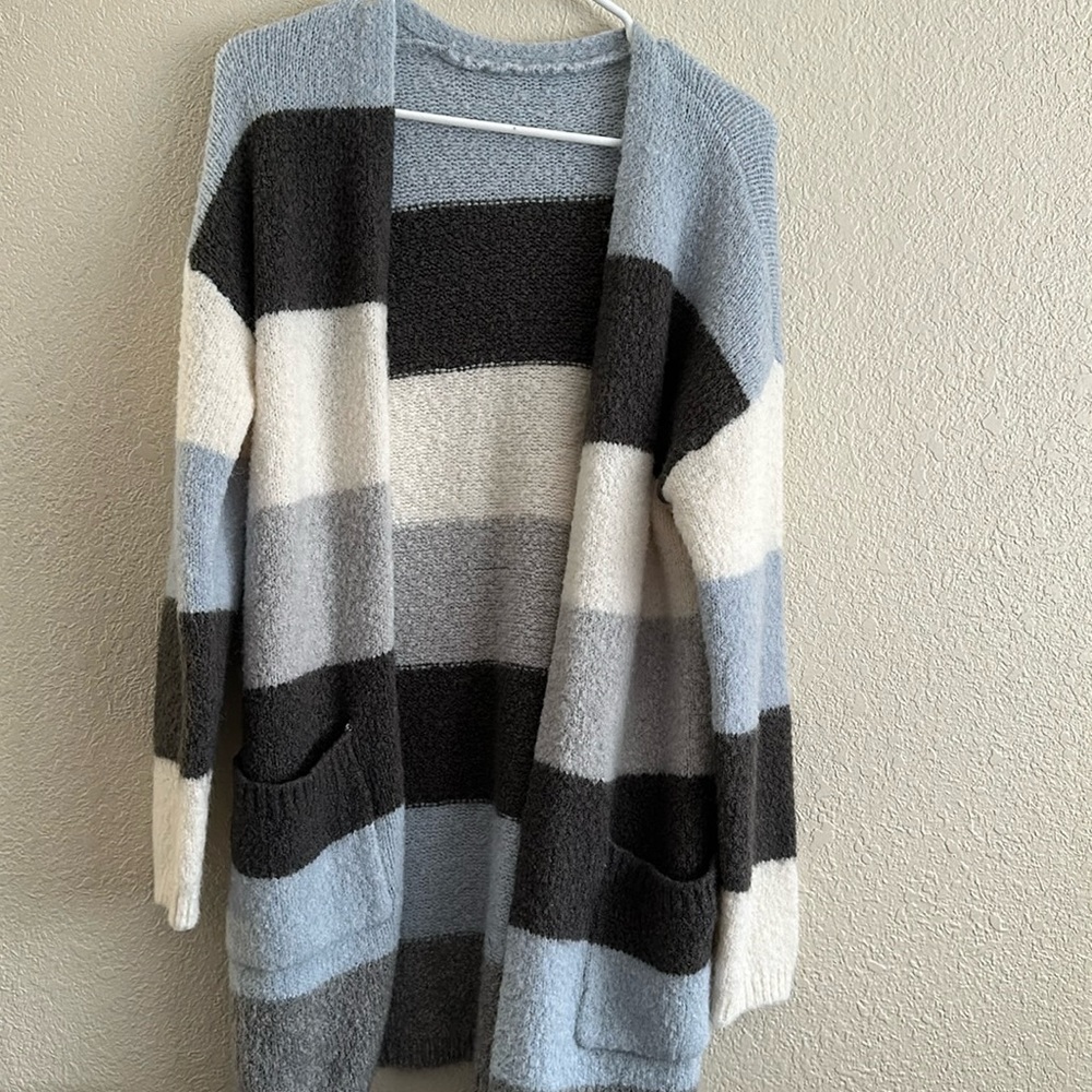 Blue cardigan